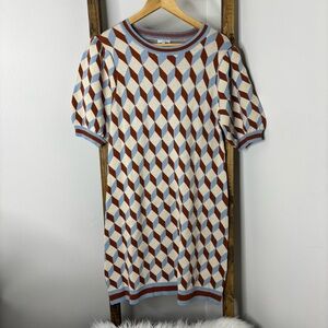VOY Geometric Patterned Knit Dress S